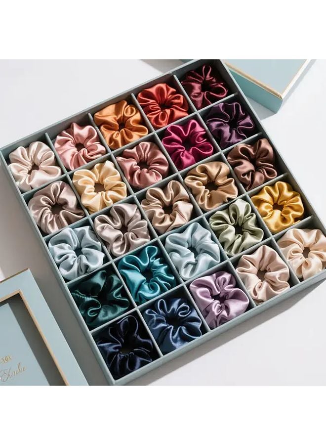 30 Pcs Random Color Large Scrunchie Set High Elasticity Hair Ties For Women - Image 2